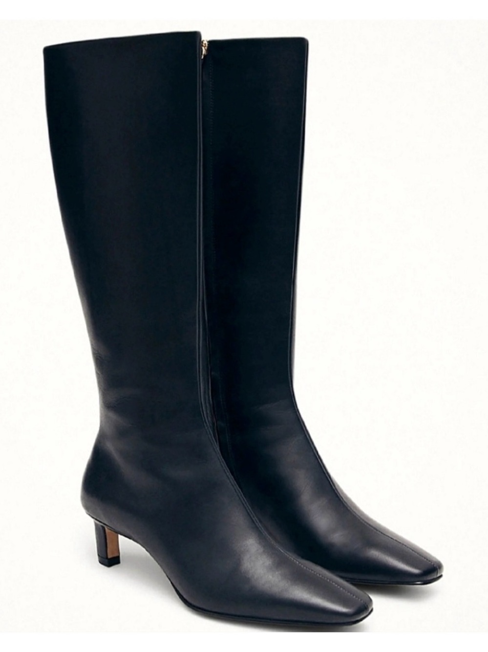 Alohas Black Leather Knee-High Boots